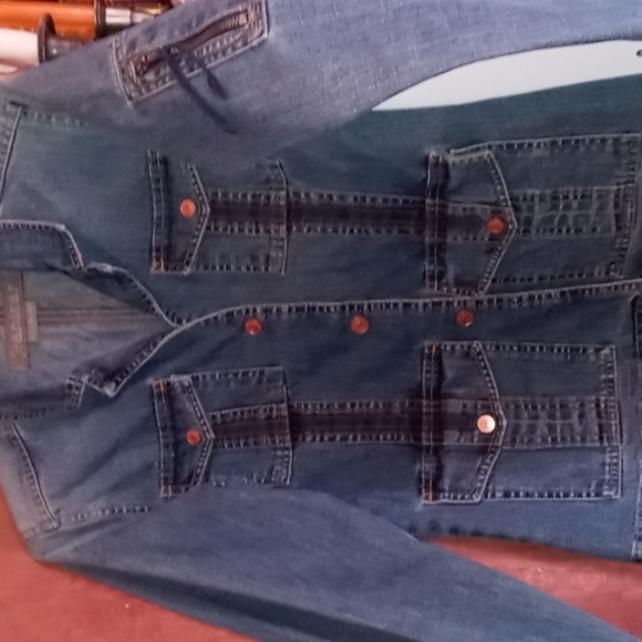 jeanstar🌠 Denim Snap Jacket - Picture 1 of 9